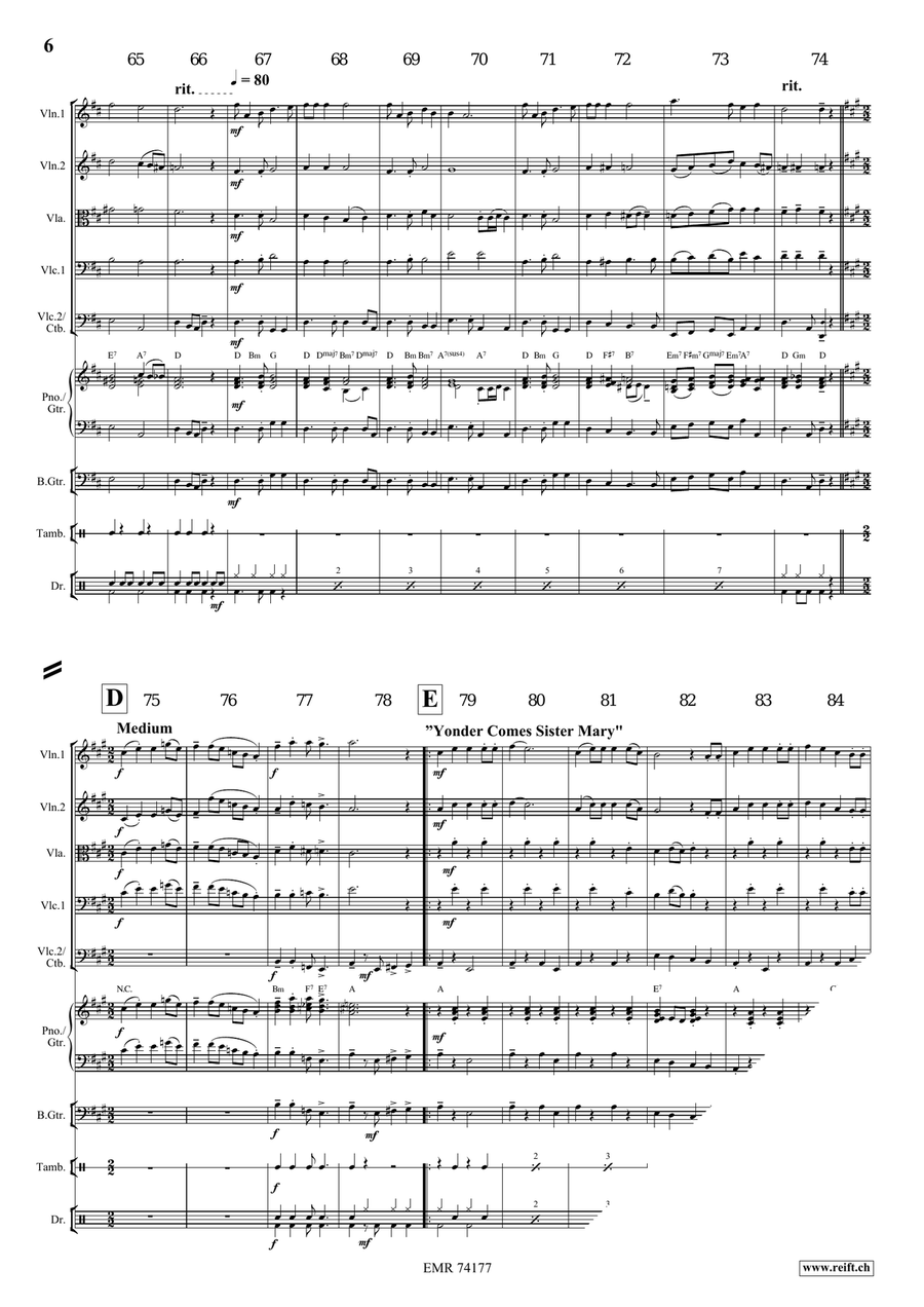 A Gospel Voyage A Gospel Voyage String Quintet scores gallery preview page 7
