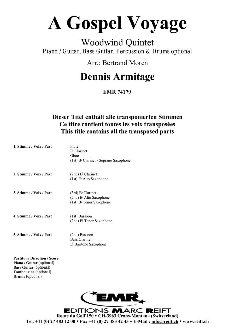 A Gospel Voyage A Gospel Voyage Woodwind Quintet scores gallery preview page 2