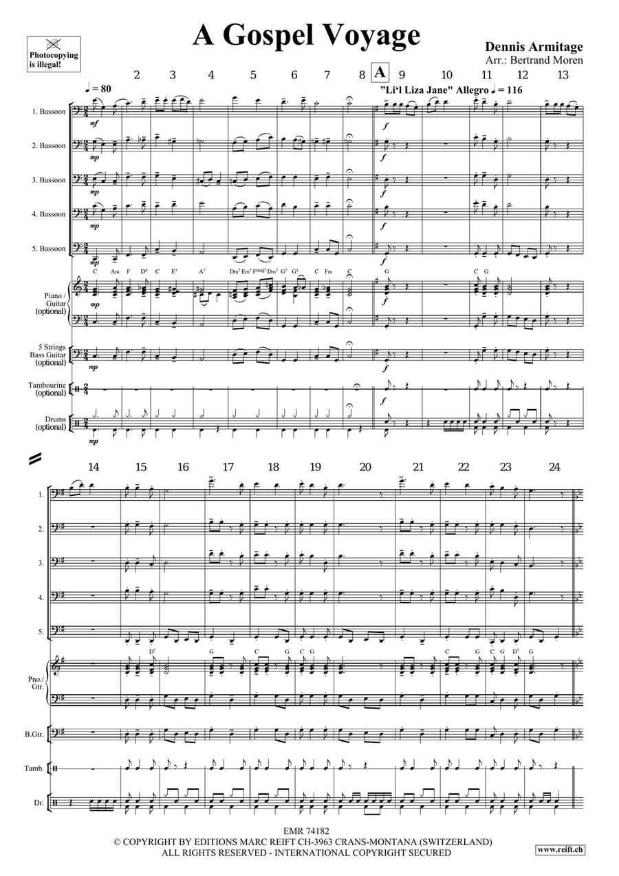 A Gospel Voyage A Gospel Voyage Bassoon scores gallery preview page 4