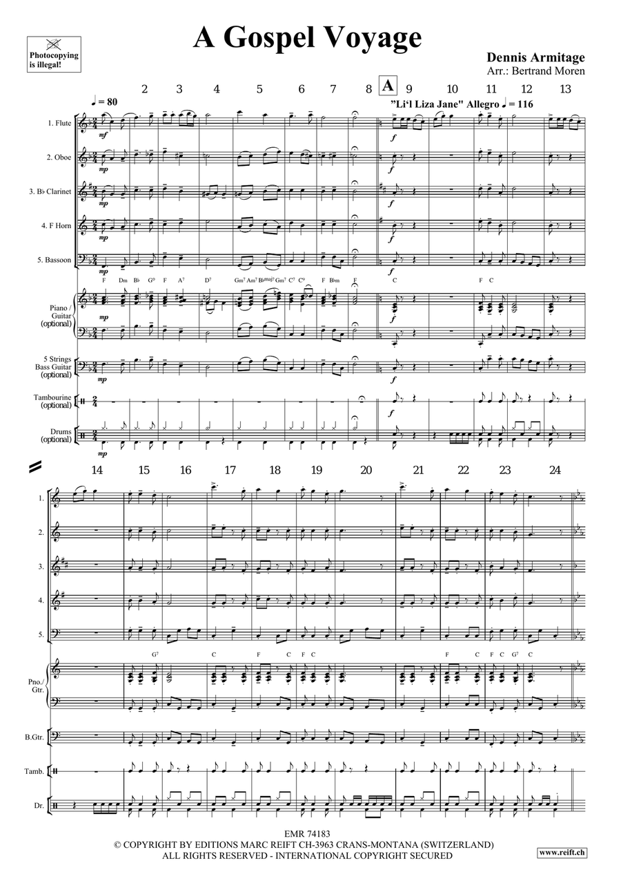 A Gospel Voyage A Gospel Voyage Woodwind Quintet scores gallery preview page 4