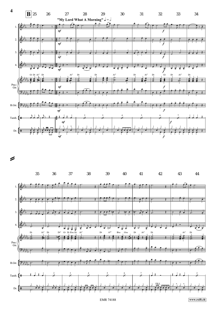 A Gospel Voyage A Gospel Voyage Clarinet Quartet scores gallery preview page 5