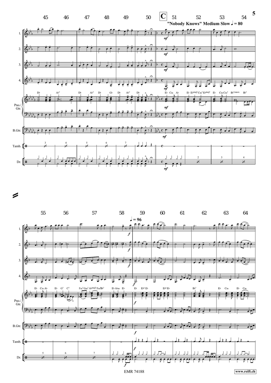 A Gospel Voyage A Gospel Voyage Clarinet Quartet scores gallery preview page 6