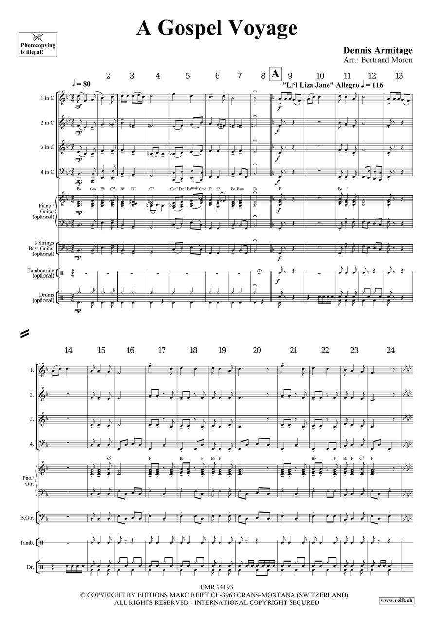 A Gospel Voyage A Gospel Voyage Brass Quartet scores gallery preview page 4
