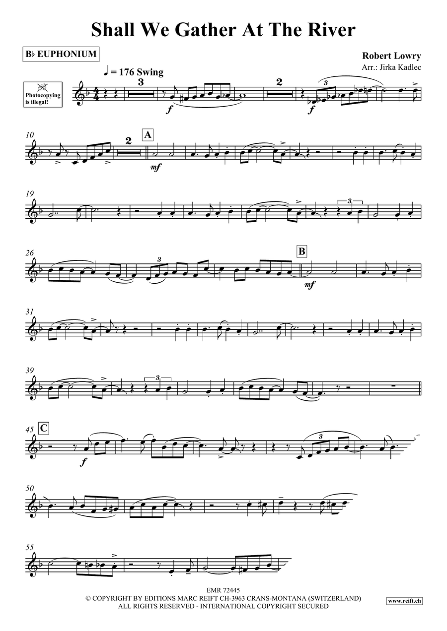 Shall We Gather At The River Euphonium scores gallery preview page 3