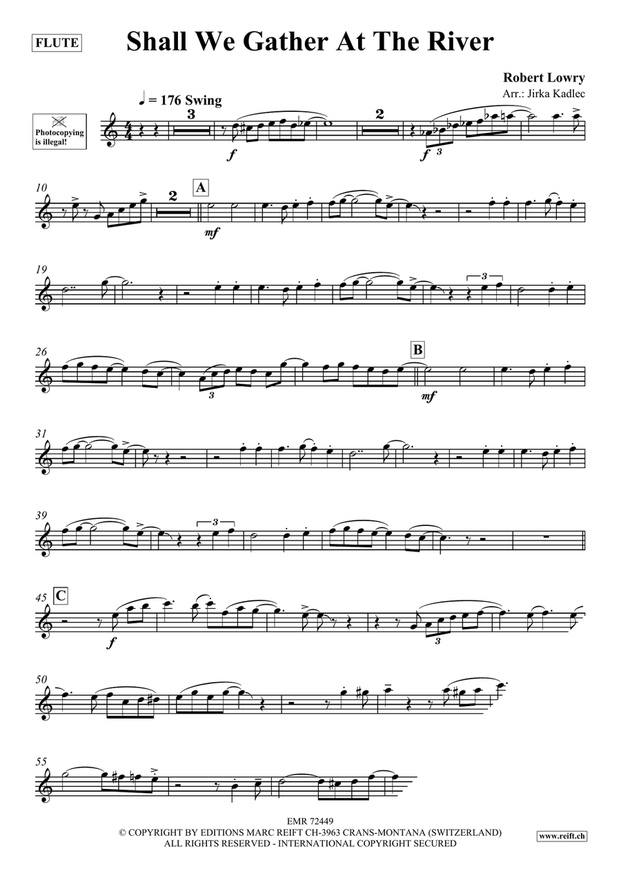 Shall We Gather At The River Flute Solo scores gallery preview page 3