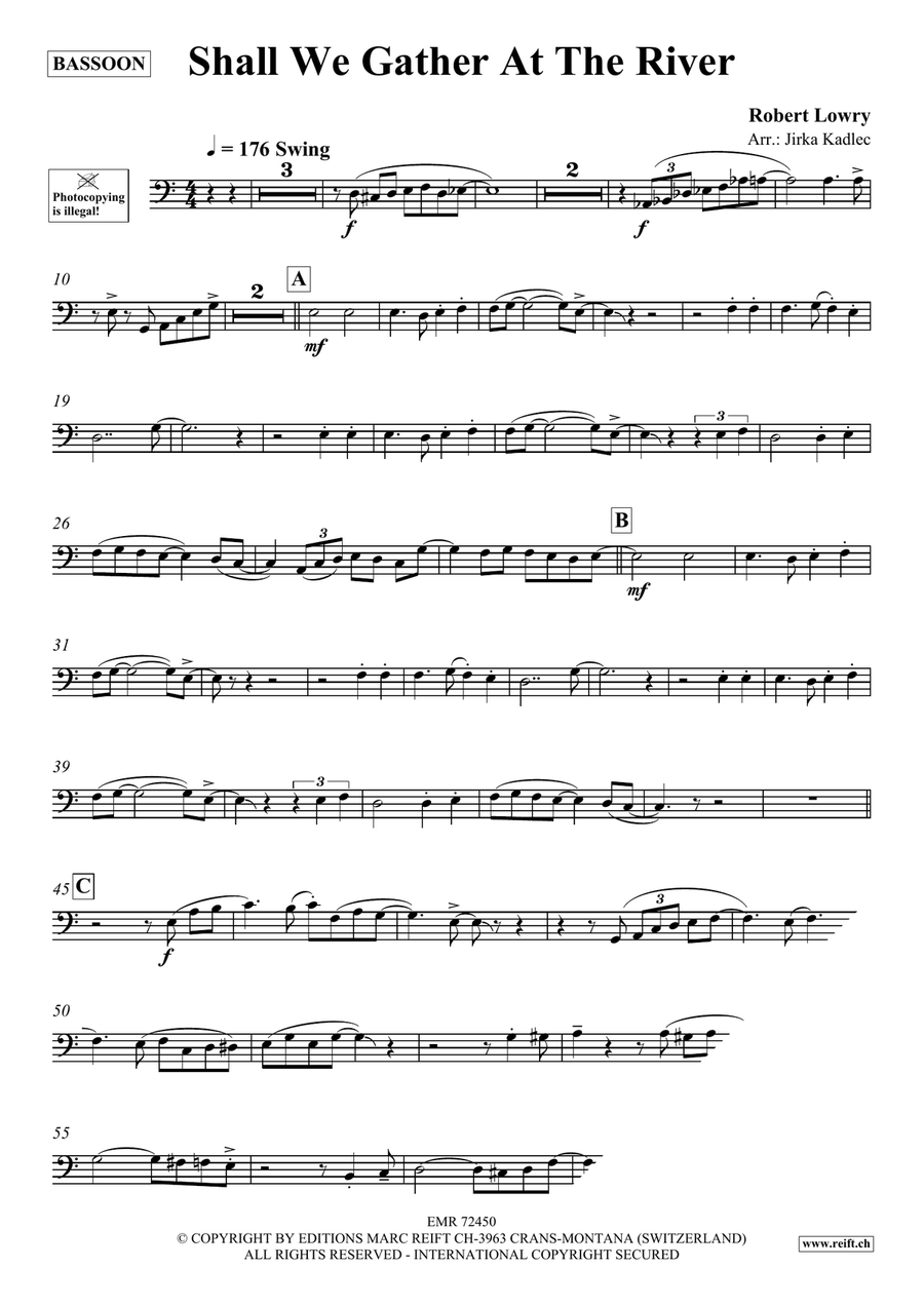 Shall We Gather At The River Bassoon Solo scores gallery preview page 3