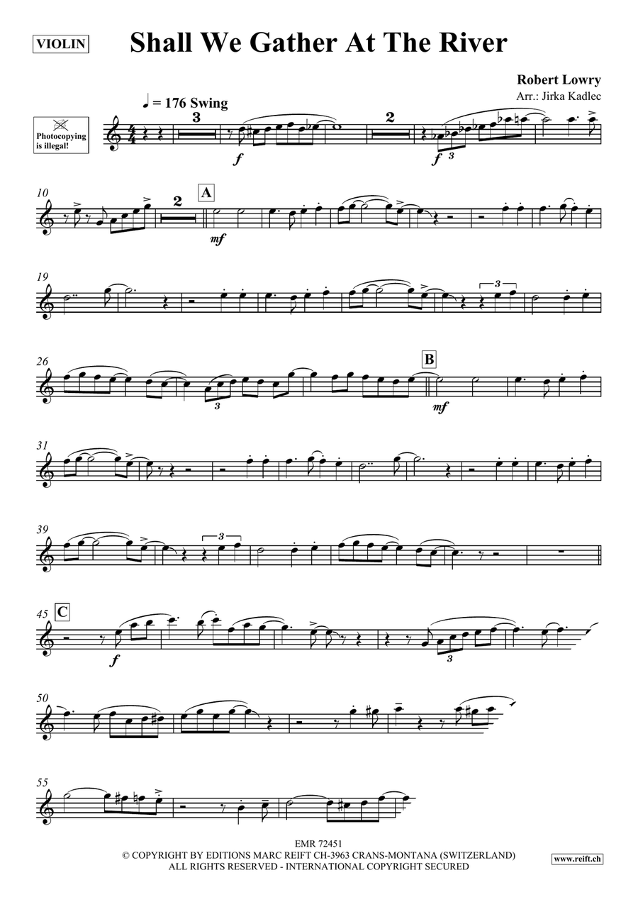Shall We Gather At The River Violin Solo scores gallery preview page 3