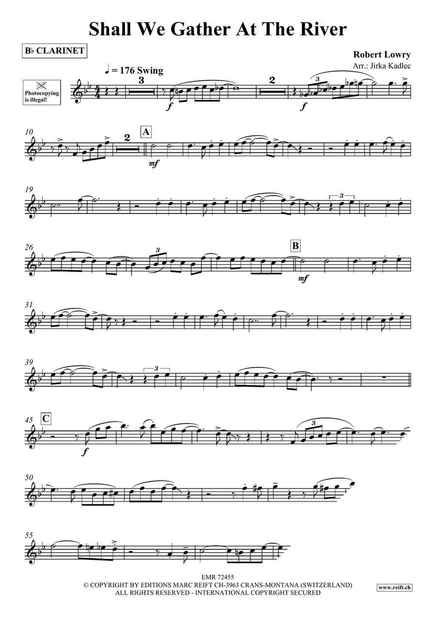 Shall We Gather At The River Clarinet Solo scores gallery preview page 3