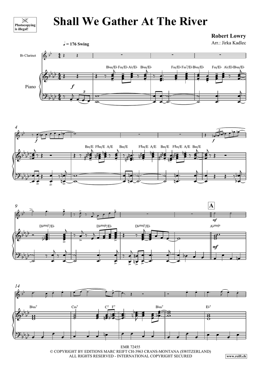 Shall We Gather At The River Clarinet Solo scores gallery preview page 4