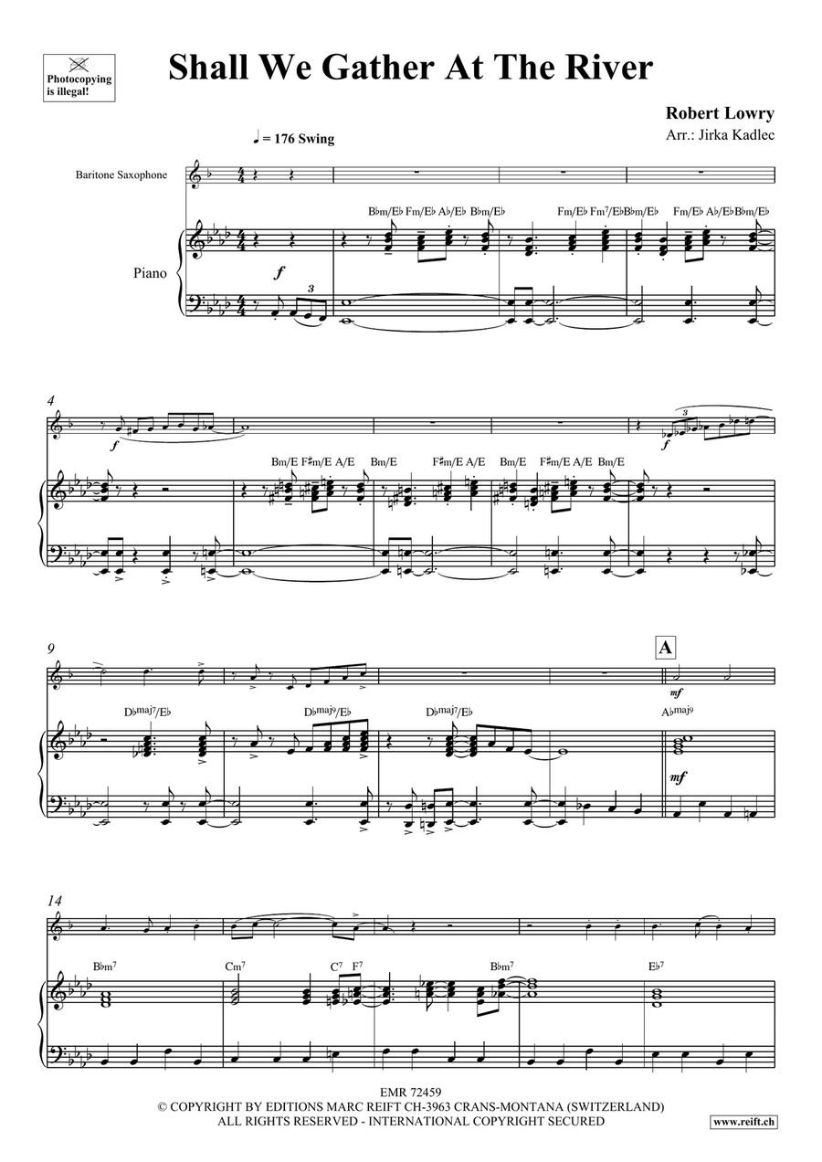 Shall We Gather At The River Baritone Saxophone scores gallery preview page 4