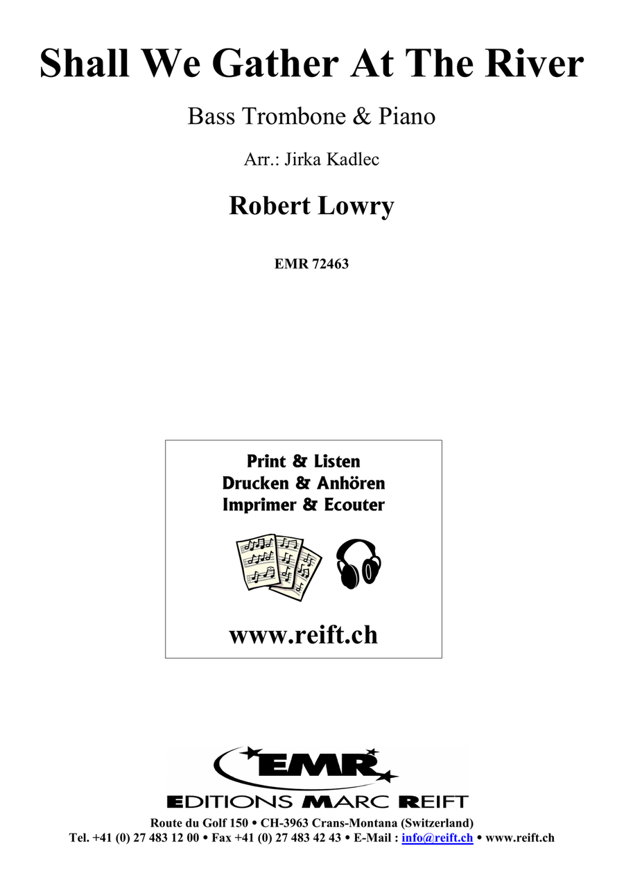 Shall We Gather At The River Bass Trombone scores gallery preview page 2