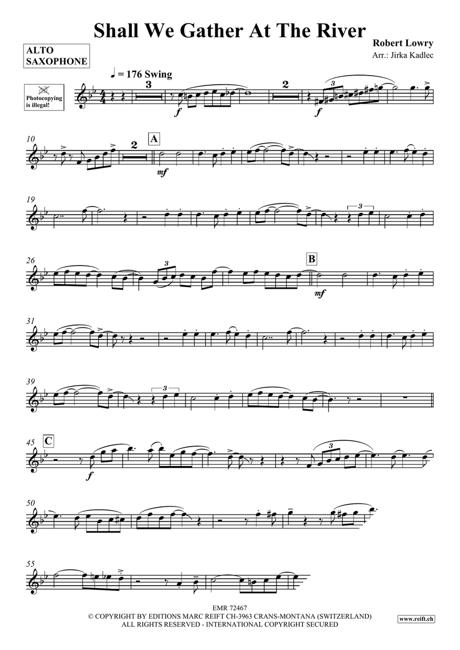 Shall We Gather At The River Alto Saxophone scores gallery preview page 3