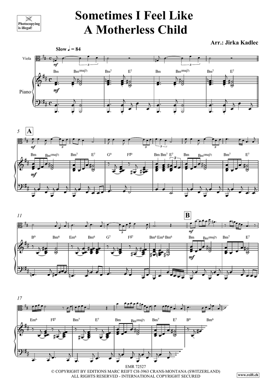 Sometimes I Feel Like A Motherless Child Piano Accompaniment scores gallery preview page 4
