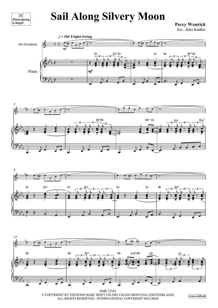 Sail Along Silvery Moon Sail Along Silvery Moon Alto Saxophone scores gallery preview page 3