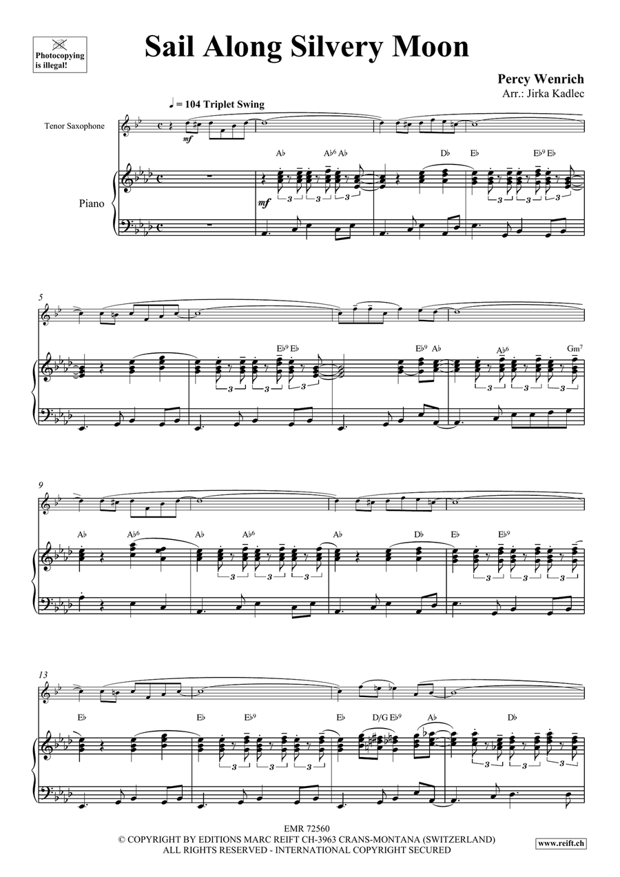 Sail Along Silvery Moon Sail Along Silvery Moon Tenor Saxophone scores gallery preview page 3