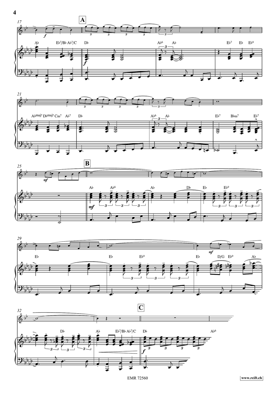 Sail Along Silvery Moon Sail Along Silvery Moon Tenor Saxophone scores gallery preview page 4