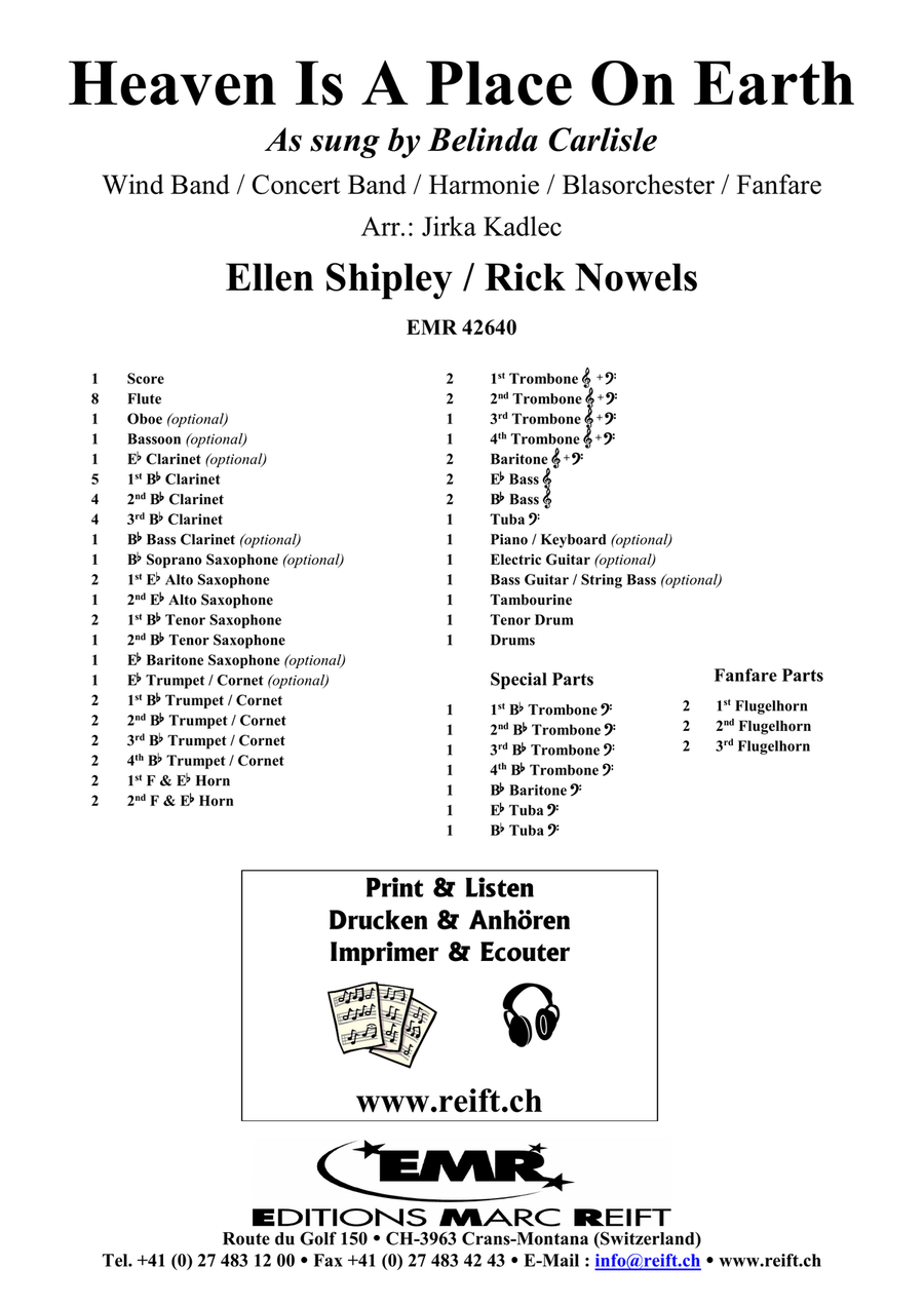 Heaven Is A Place On Earth Concert Band scores gallery preview page 2