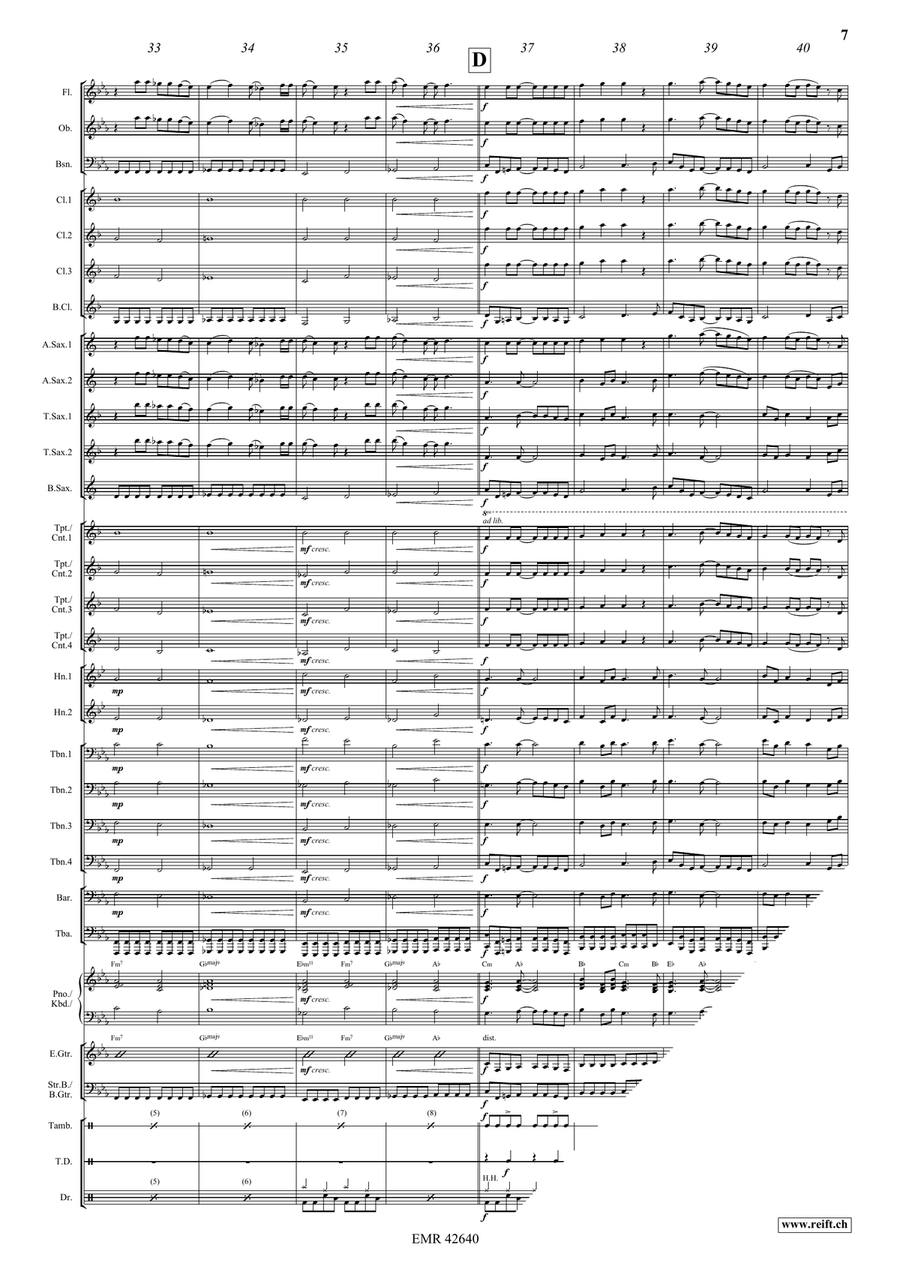 Heaven Is A Place On Earth Concert Band scores gallery preview page 8
