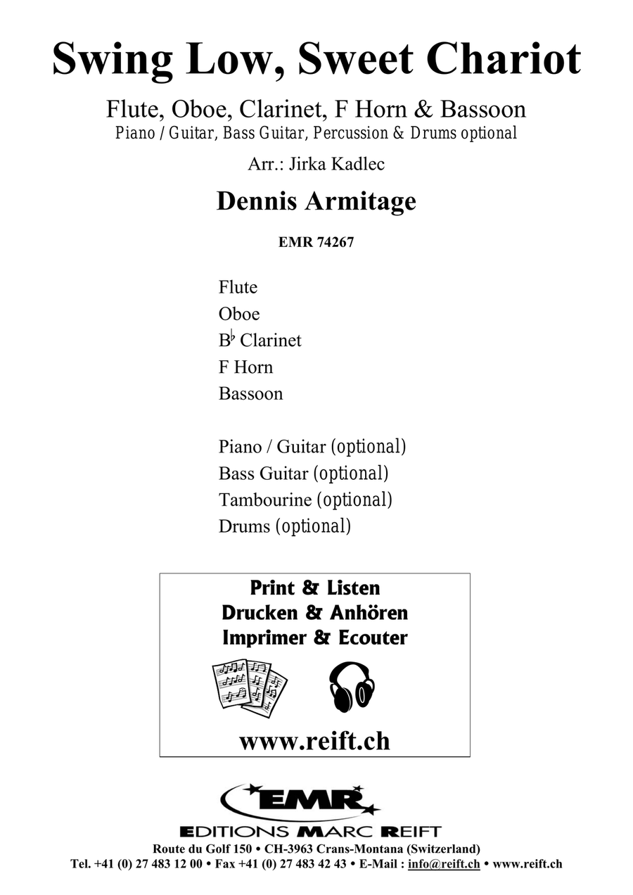 Swing Low, Sweet Chariot Swing Low, Sweet Chariot Woodwind Quintet scores gallery preview page 2