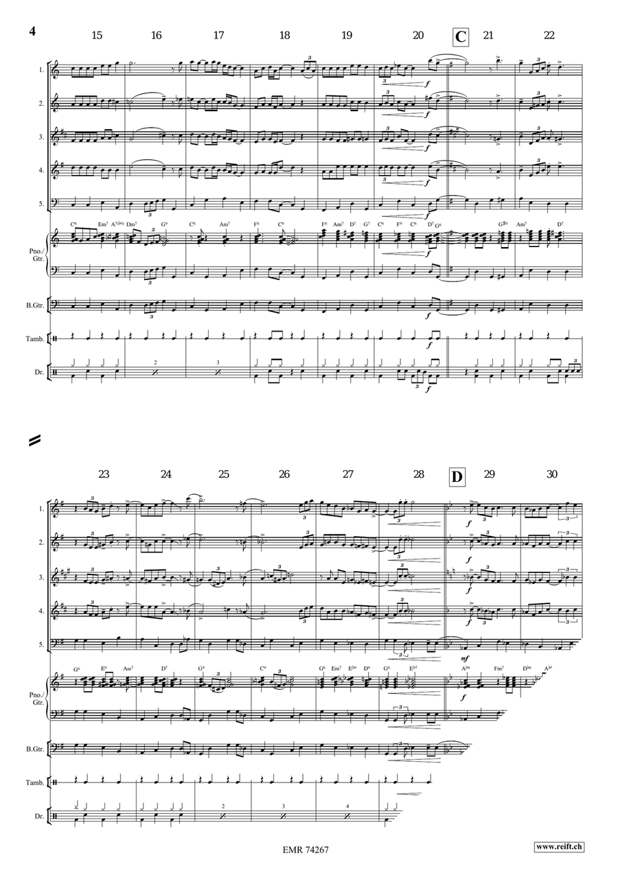Swing Low, Sweet Chariot Swing Low, Sweet Chariot Woodwind Quintet scores gallery preview page 5