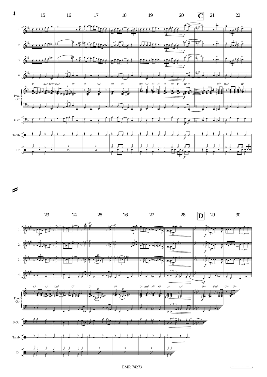 Swing Low, Sweet Chariot Swing Low, Sweet Chariot Saxophone Quartet scores gallery preview page 5