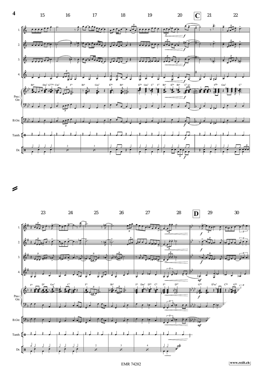 Swing Low, Sweet Chariot Swing Low, Sweet Chariot Euphonium Quartet scores gallery preview page 5