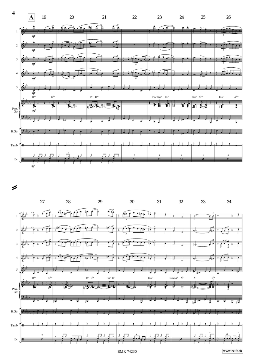 Nobody Knows The Trouble I've Seen Saxophone Quintet scores gallery preview page 5