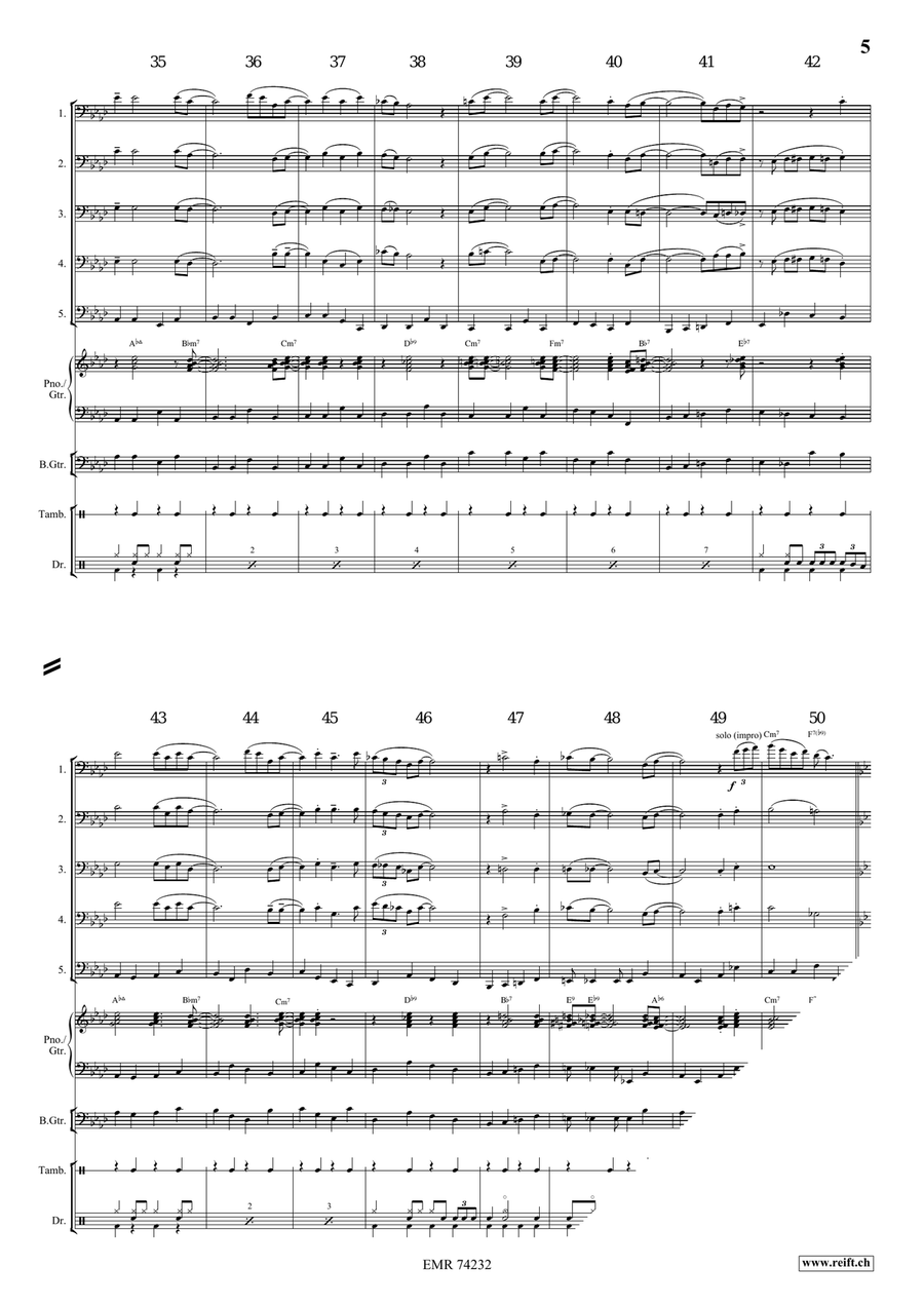 Nobody Knows The Trouble I've Seen Trombone scores gallery preview page 6