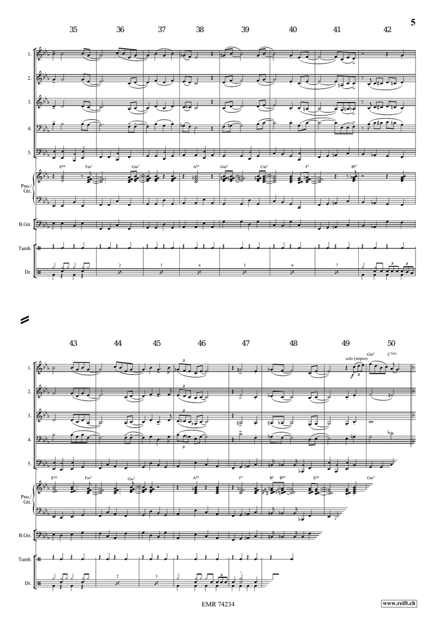 Nobody Knows The Trouble I've Seen Brass Quintet scores gallery preview page 6