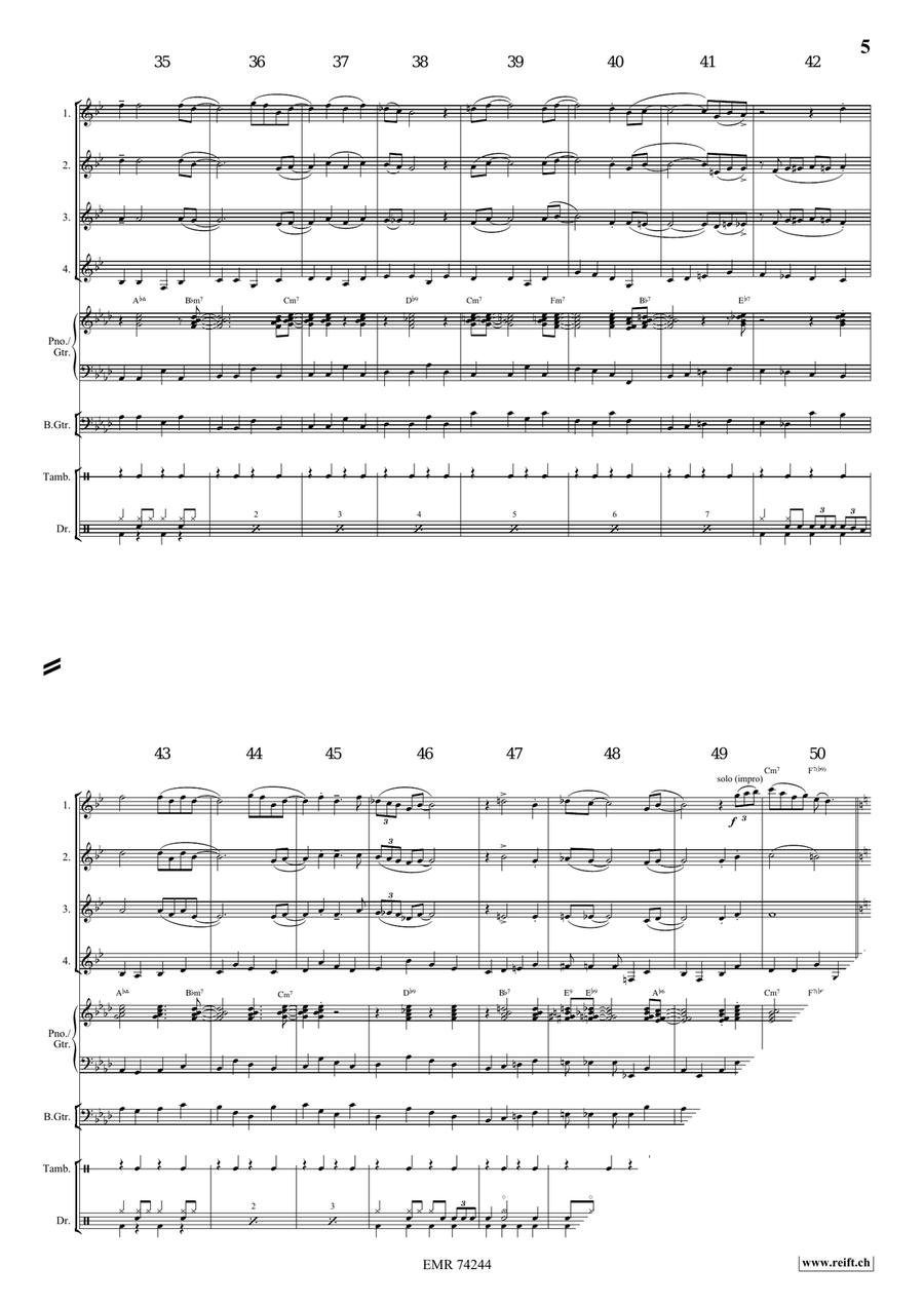 Nobody Knows The Trouble I've Seen Clarinet Quartet scores gallery preview page 6