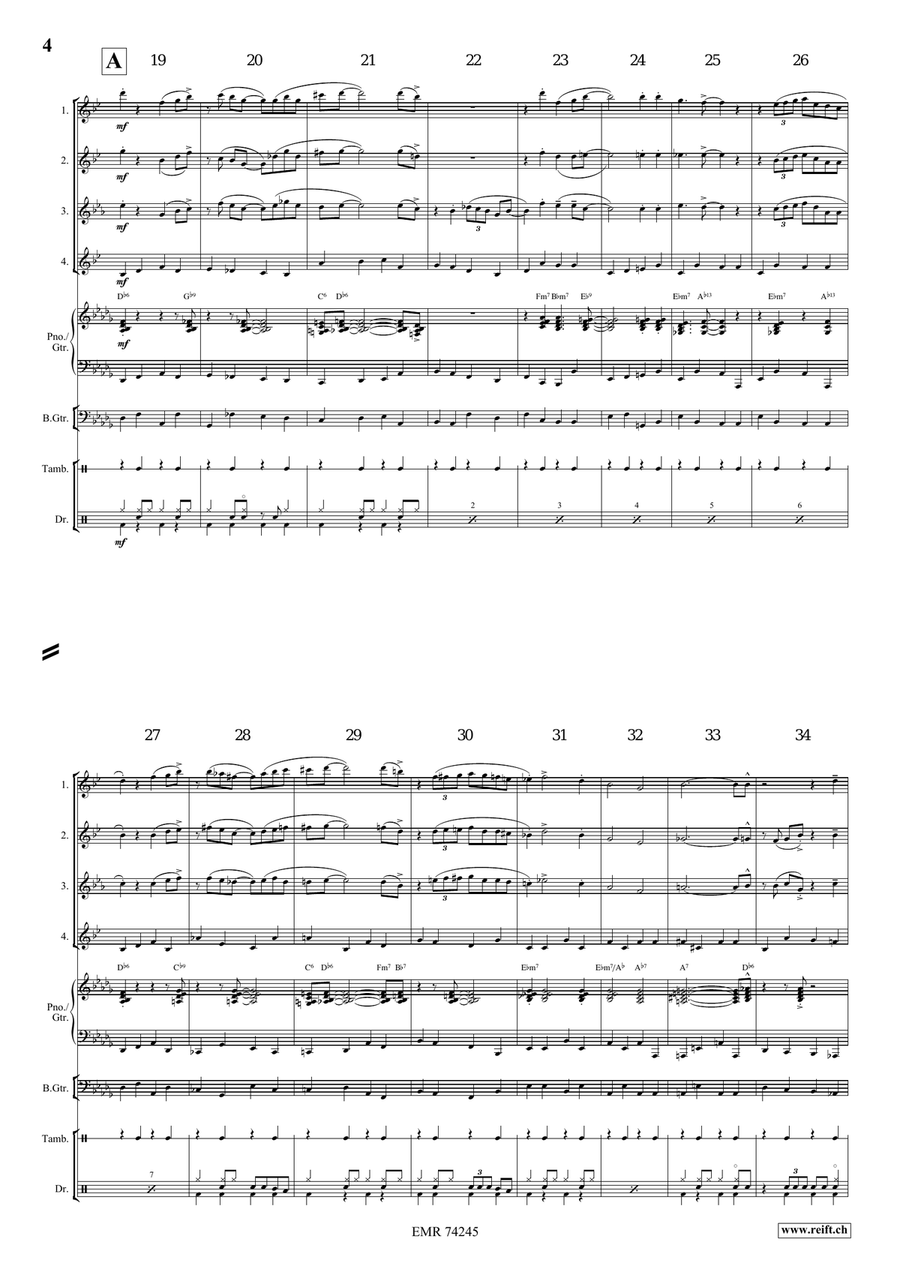 Nobody Knows The Trouble I've Seen Saxophone Quartet scores gallery preview page 5