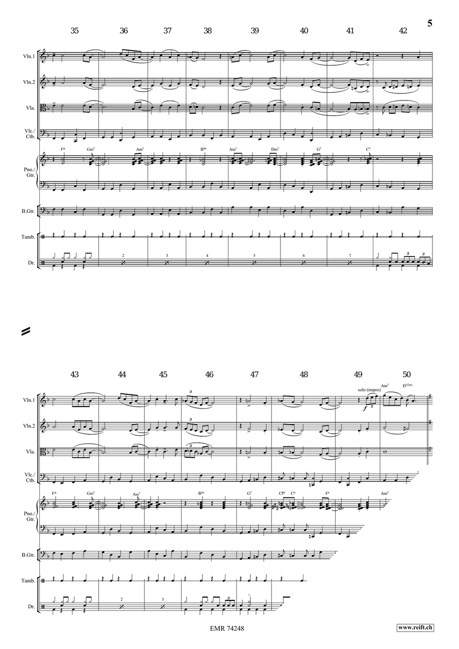Nobody Knows The Trouble I've Seen String Quartet scores gallery preview page 6
