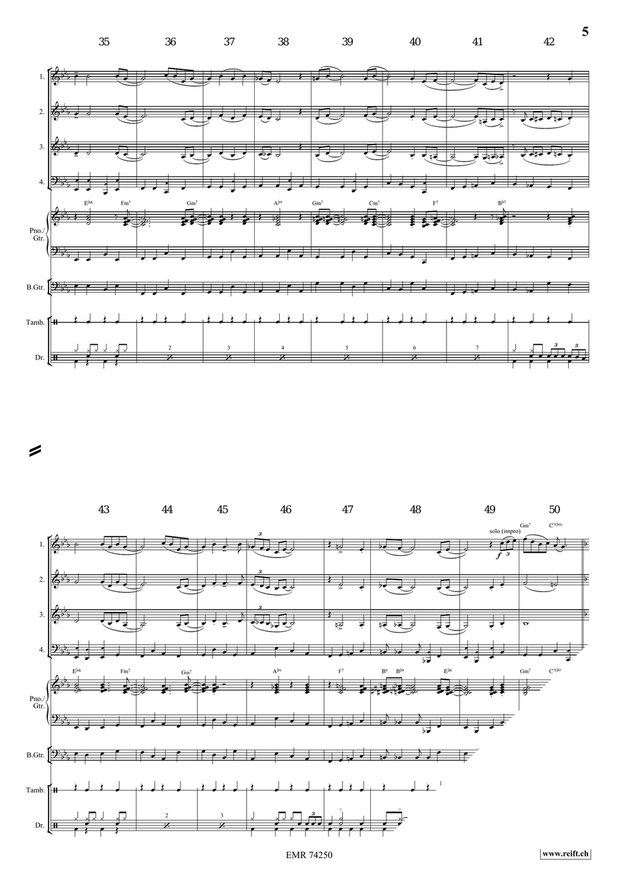 Nobody Knows The Trouble I've Seen Woodwind Quartet scores gallery preview page 6