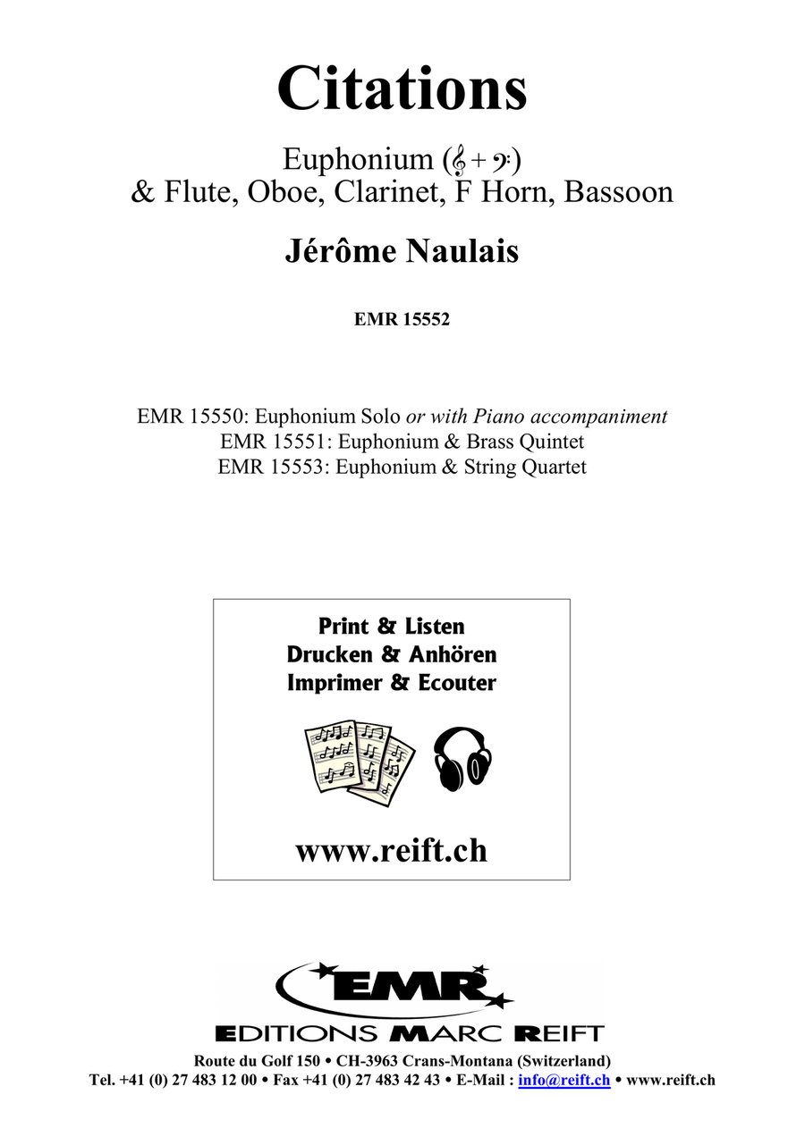 Citations Citations Woodwind Quintet scores gallery preview page 2