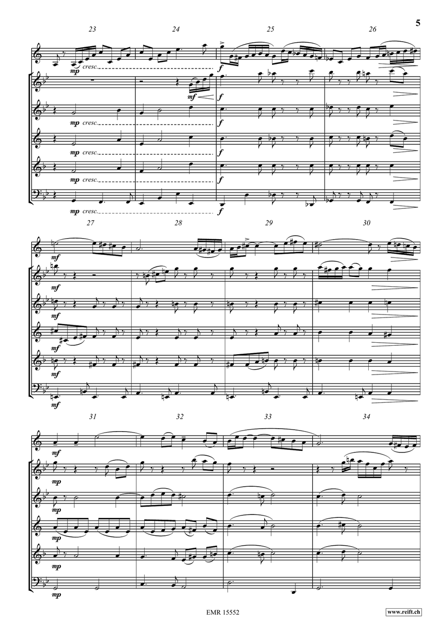 Citations Citations Woodwind Quintet scores gallery preview page 6