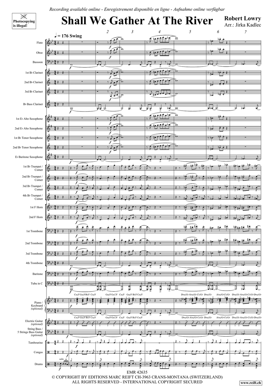 Shall We Gather At The River Concert Band scores gallery preview page 4