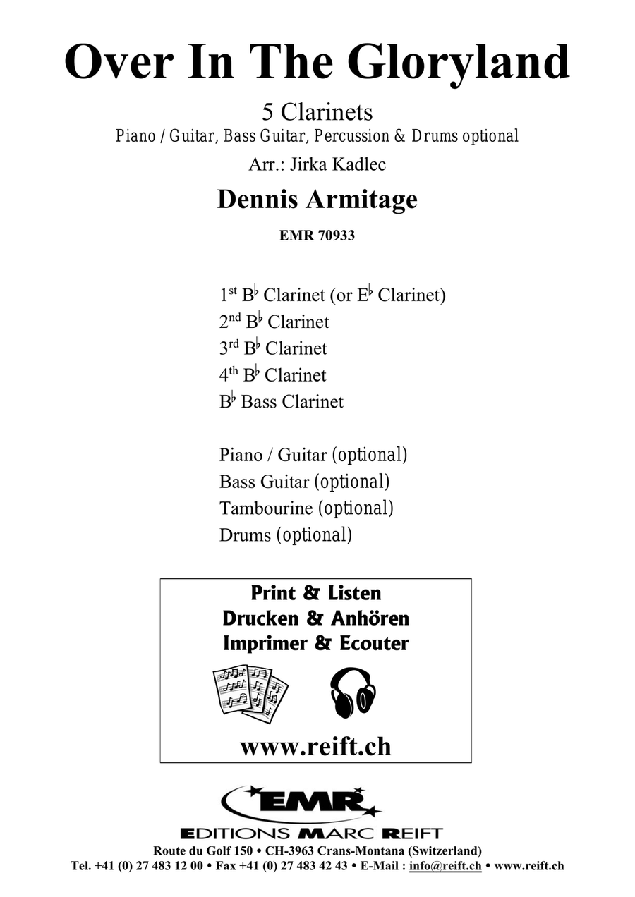 Over In The Gloryland Over In The Gloryland Clarinet Quintet scores gallery preview page 2