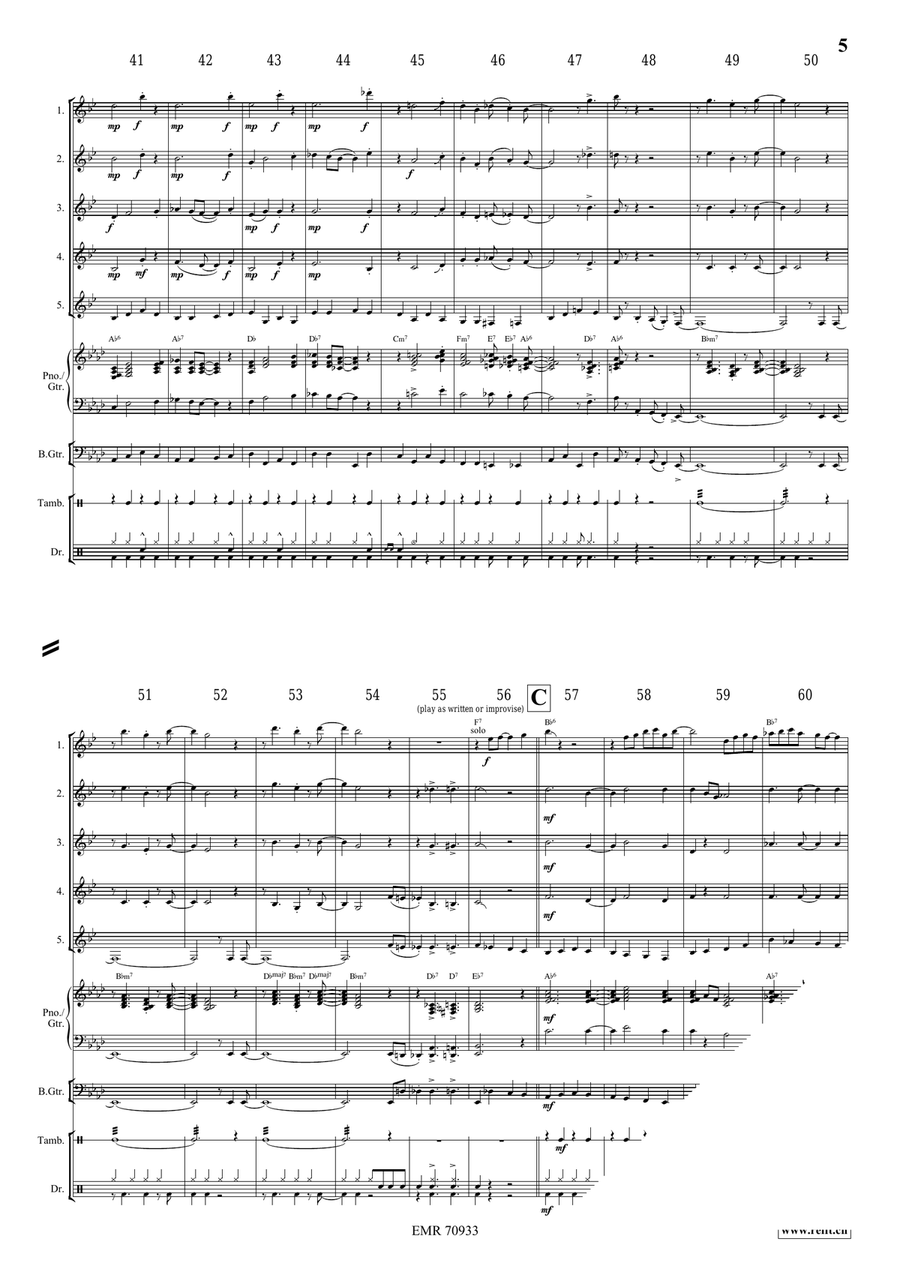 Over In The Gloryland Over In The Gloryland Clarinet Quintet scores gallery preview page 6