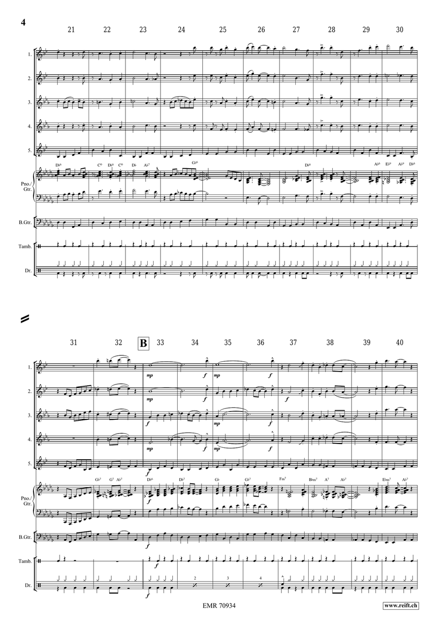 Over In The Gloryland Over In The Gloryland Saxophone Quintet scores gallery preview page 5