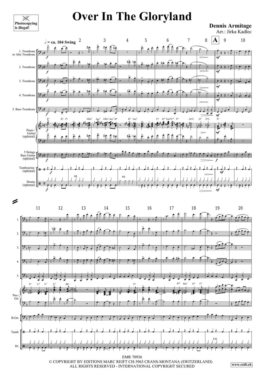 Over In The Gloryland Over In The Gloryland Trombone scores gallery preview page 4