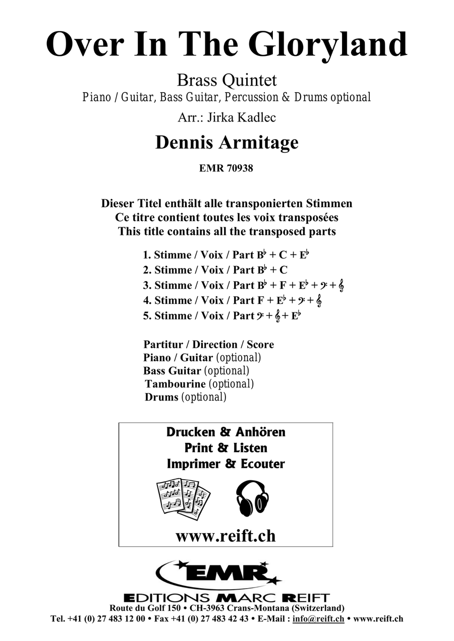 Over In The Gloryland Over In The Gloryland Brass Quintet scores gallery preview page 2