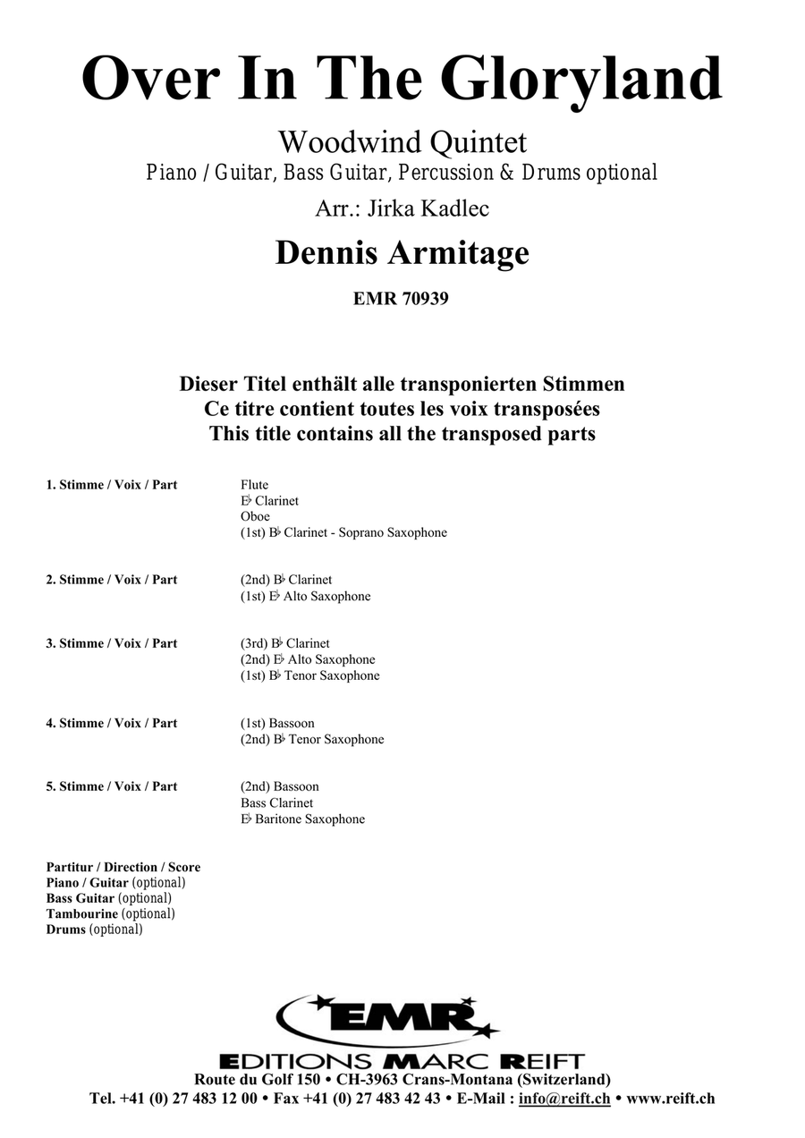 Over In The Gloryland Over In The Gloryland Woodwind Quintet scores gallery preview page 2