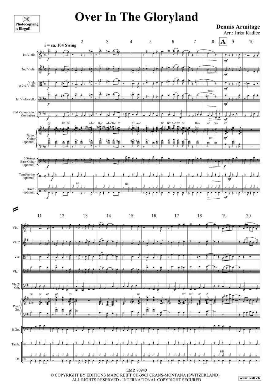 Over In The Gloryland Over In The Gloryland String Orchestra scores gallery preview page 4