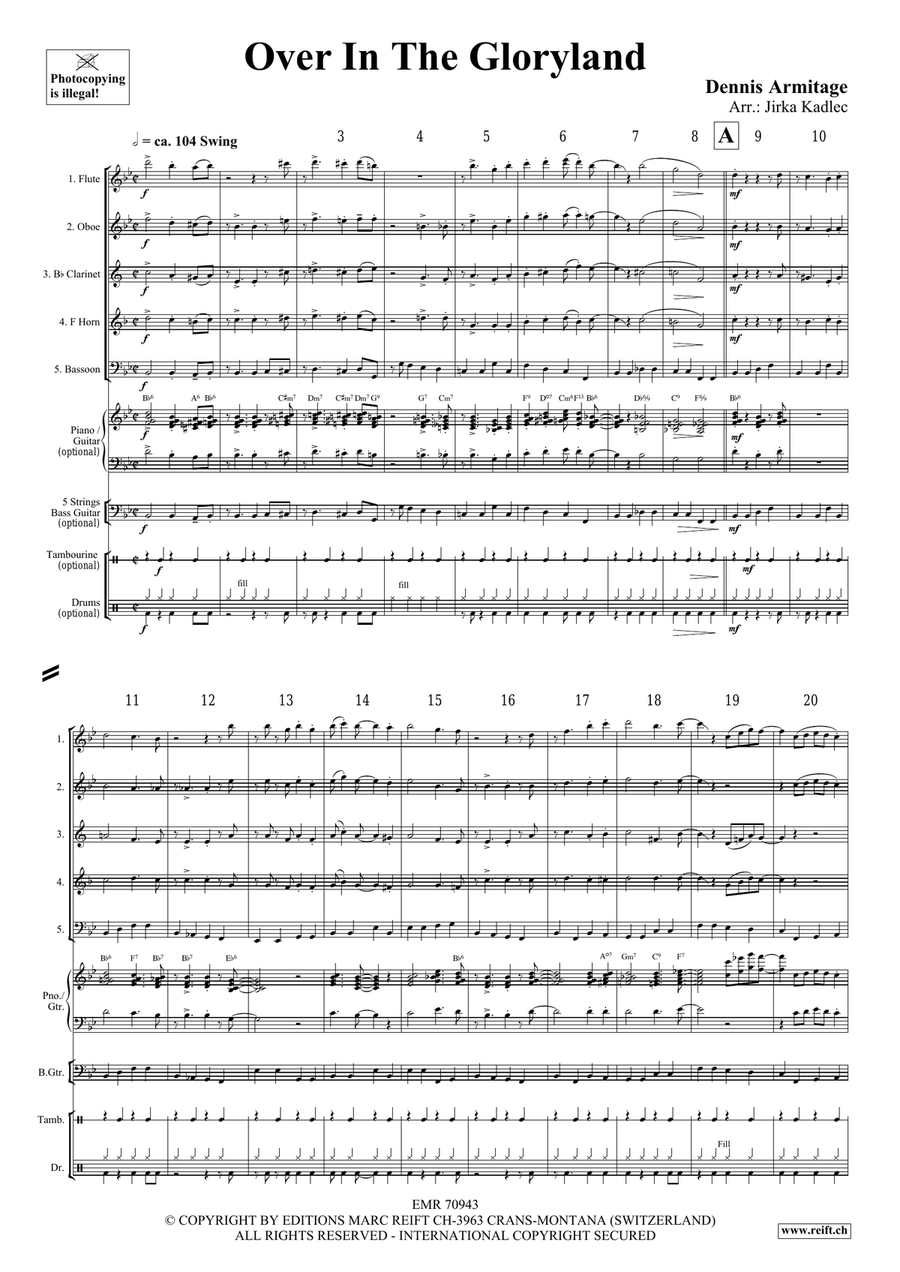 Over In The Gloryland Over In The Gloryland Woodwind Quintet scores gallery preview page 4