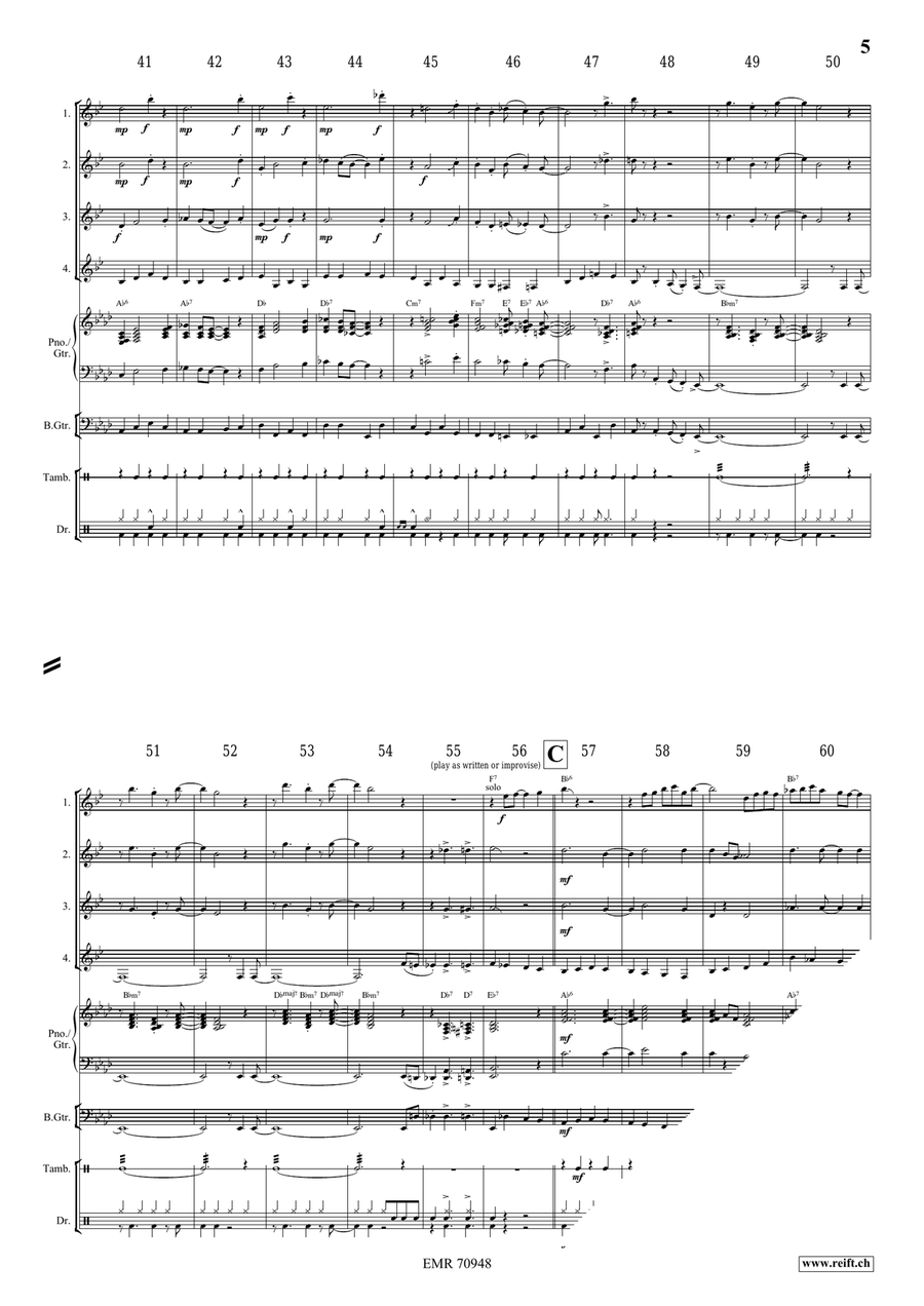 Over In The Gloryland Over In The Gloryland Clarinet Quartet scores gallery preview page 6