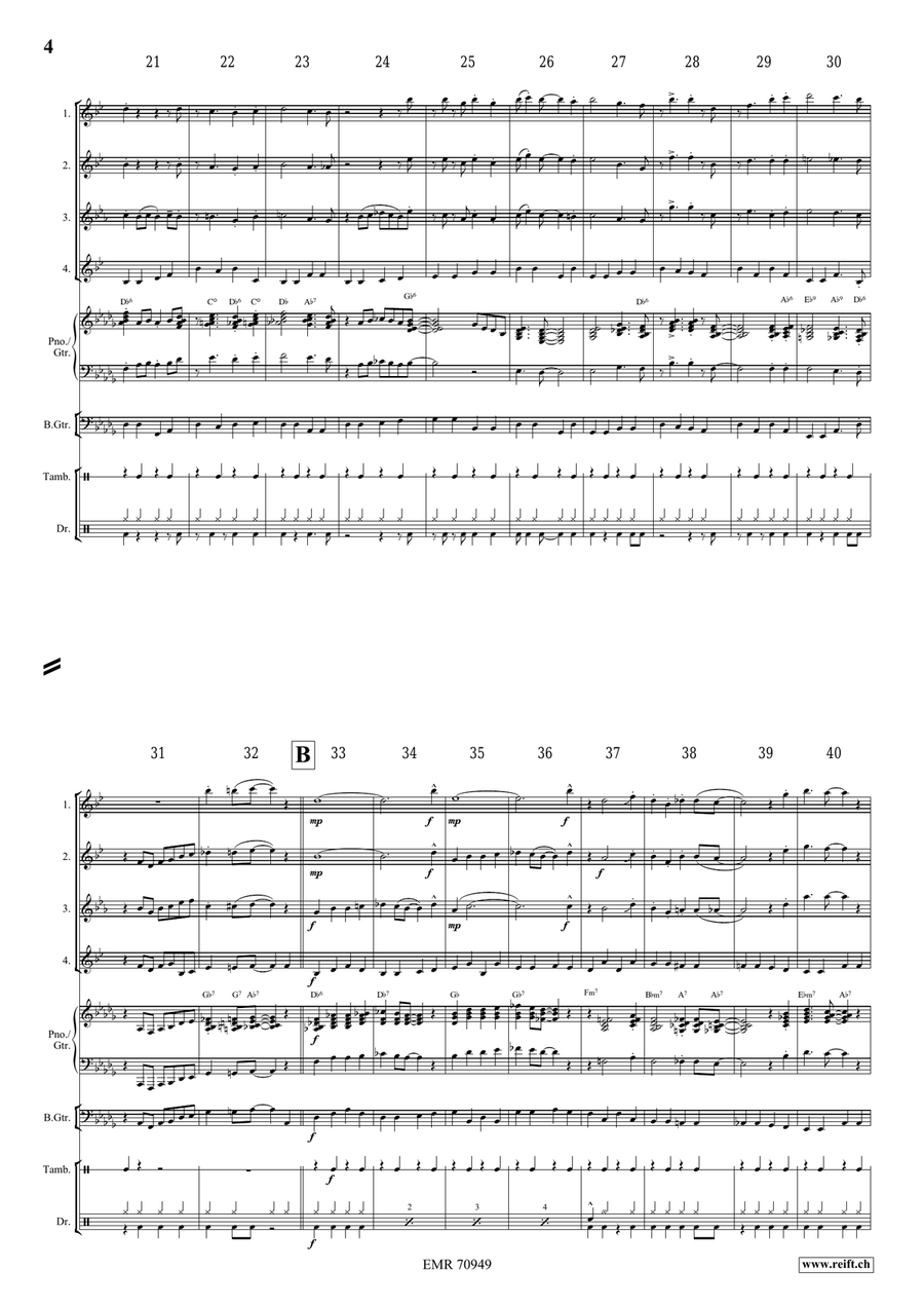 Over In The Gloryland Over In The Gloryland Saxophone Quartet scores gallery preview page 5