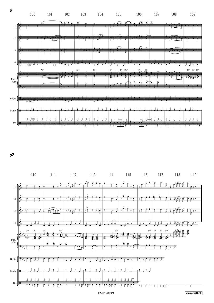Over In The Gloryland Over In The Gloryland Saxophone Quartet scores gallery preview page 6