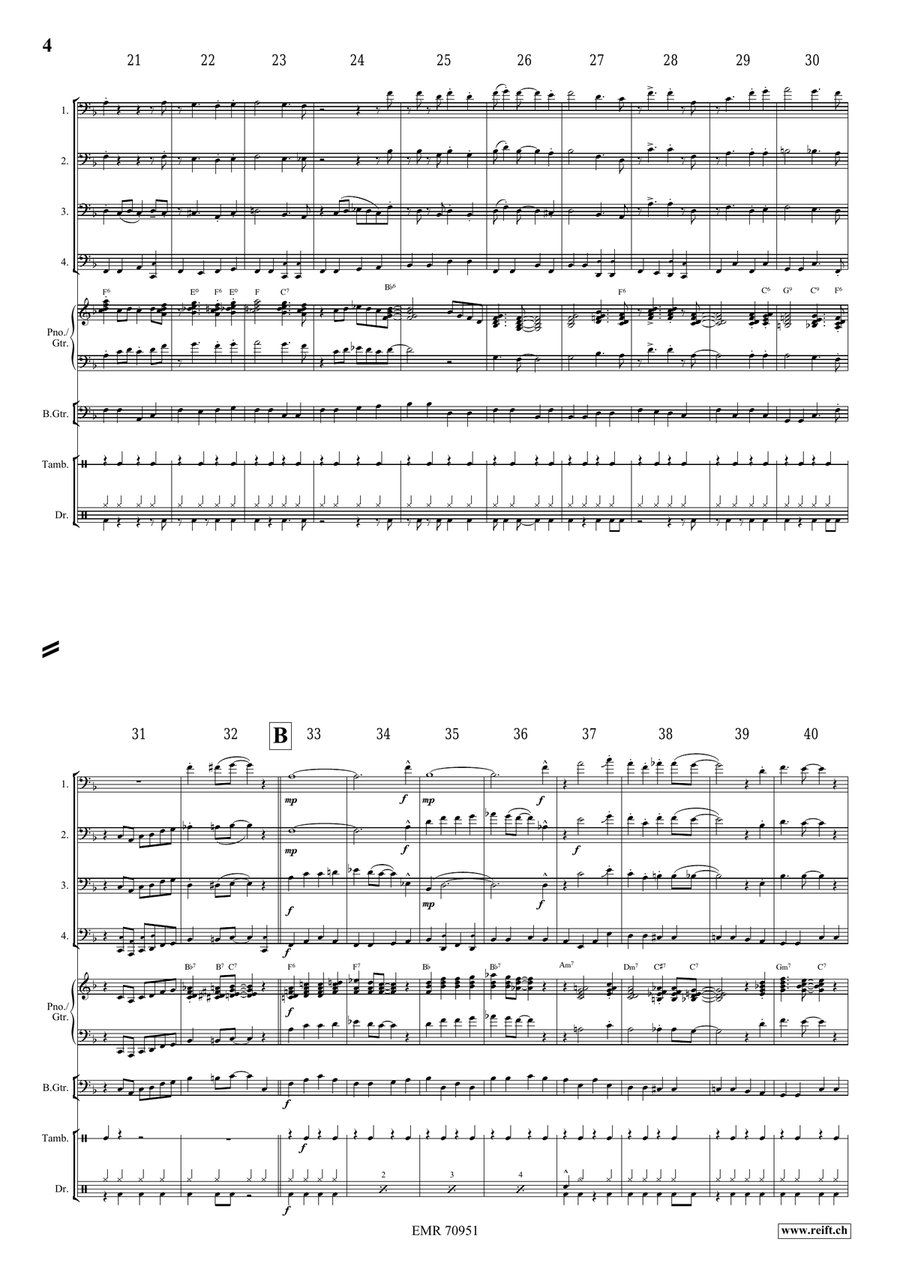 Over In The Gloryland Over In The Gloryland Trombone Quartet scores gallery preview page 5