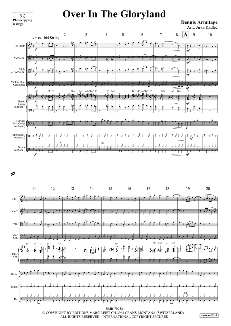 Over In The Gloryland Over In The Gloryland String Quartet scores gallery preview page 4
