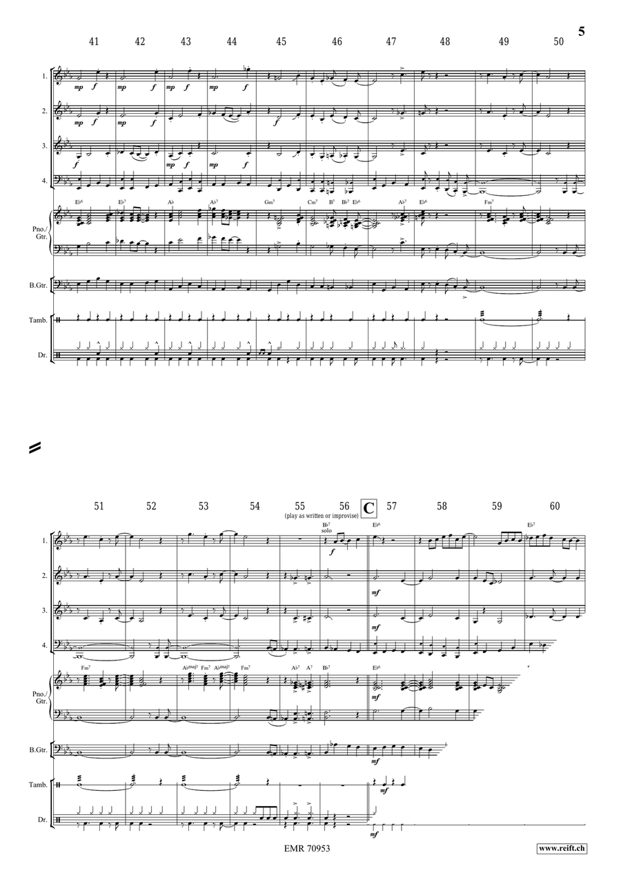 Over In The Gloryland Over In The Gloryland Brass Quartet scores gallery preview page 6